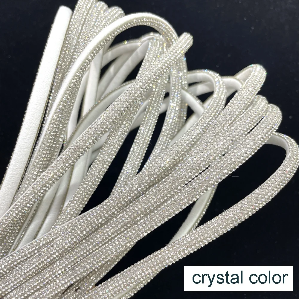 tr401 high quality shoes decoration rhinestone rope cord crystal rhinestone strip for sandals