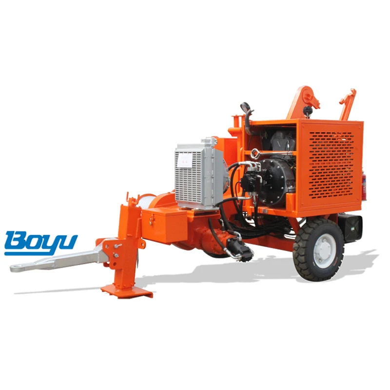30kN Hydraulic Cable Puller Opgw Or Adss Optical Cable And 500kv Traction Rope In Various Land Forms