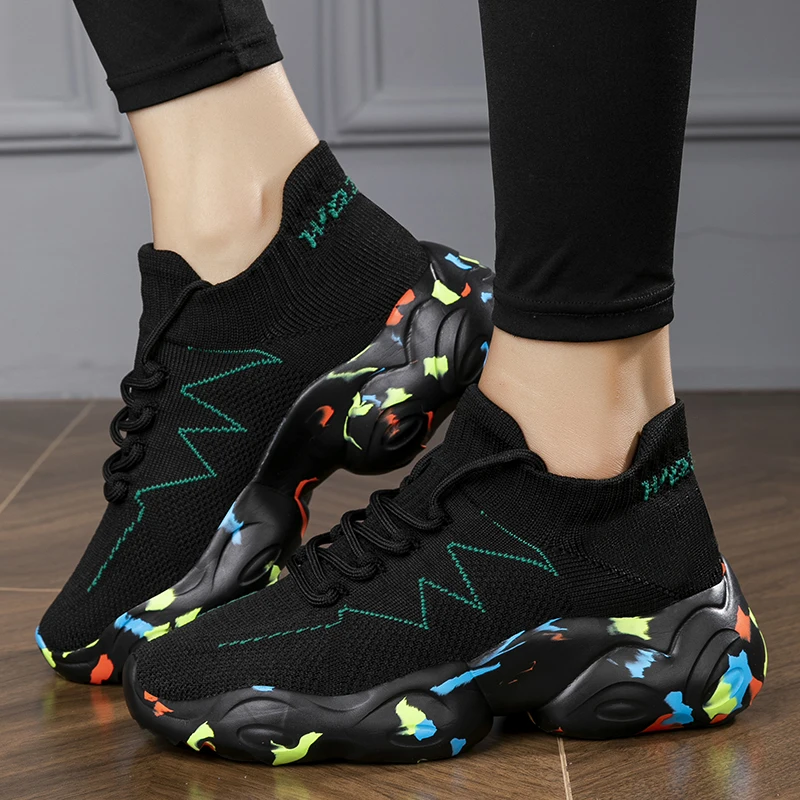 FLS019 Custom designer Large Size Comfortable Soft Bottom women sneakers 2023 Casual Platform shoes for women new styles