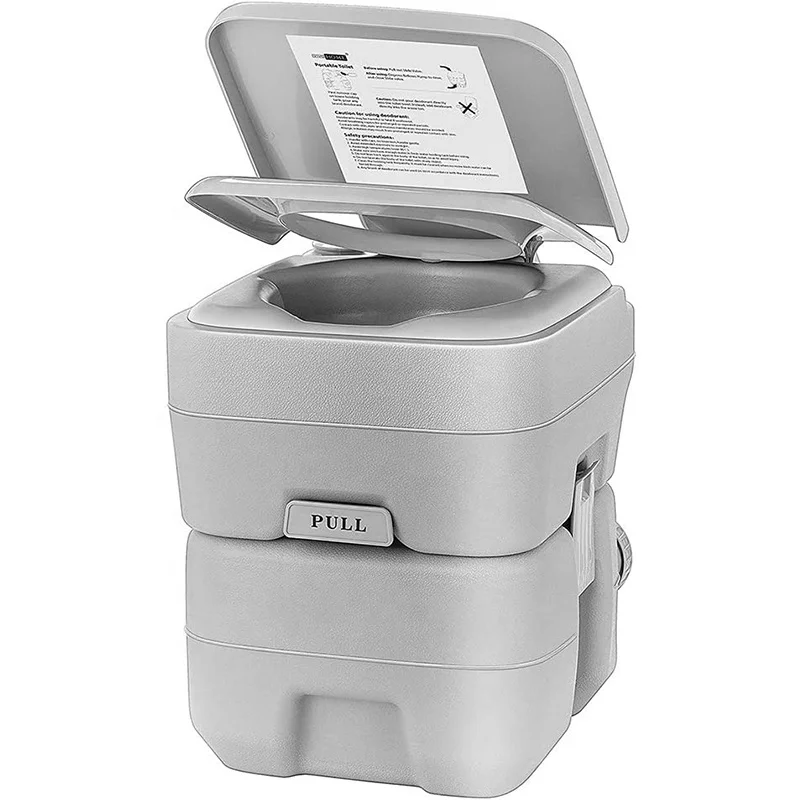 
Portable Toilet Camping Porta Potty Leak Proof Flushable Easy to use RV Toilet With Detachable 10L 20L 24L for Boating Hiking 