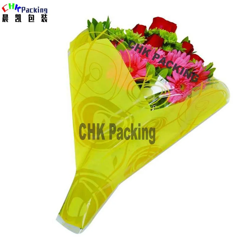 One of flower bag supplier,  support online order no plate charge Free design Bopp flower bouquet sleeve