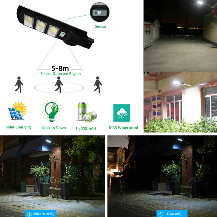 G-огни низкая цена Ip65 Водонепроницаемый Открытый 60w 120w 180w 240w 300w Интегрированный All In One Солнечный светодиодный уличный