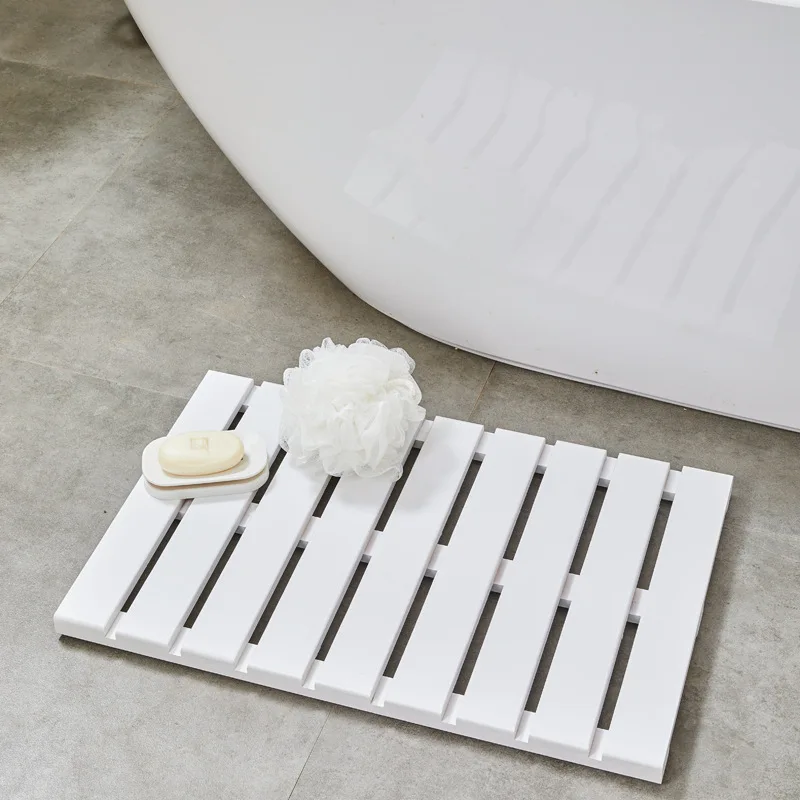 Non Floor Nordic Heightened Shower Pedal Matting Bath Bathroom Waterproof Anti Slip Wooden Mat