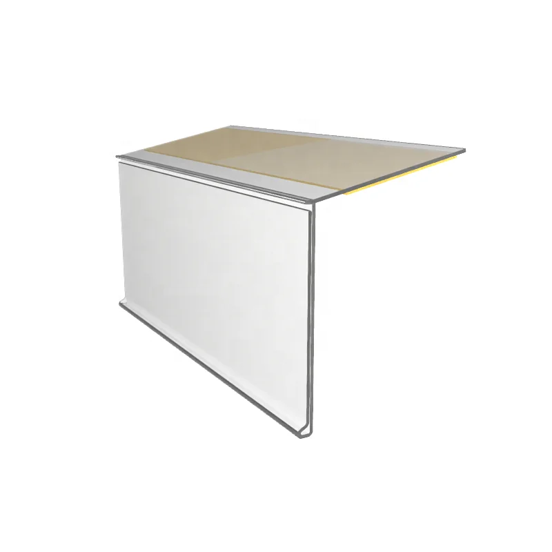 Meethope Store supermarket  hanging shelf edge data strip pvc extruded plastic price self adhesive label holder