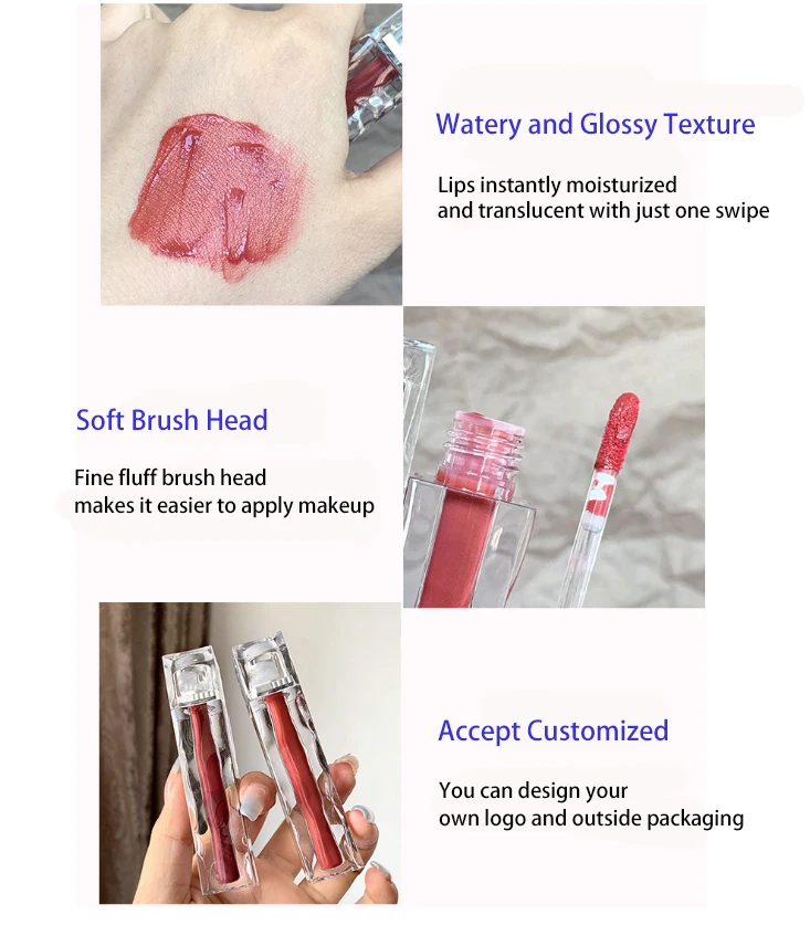 liptint rebranding korea lip gloss scents liptint supplier lasting high shine shiny glitter vegan lip gloss kit lips gloss