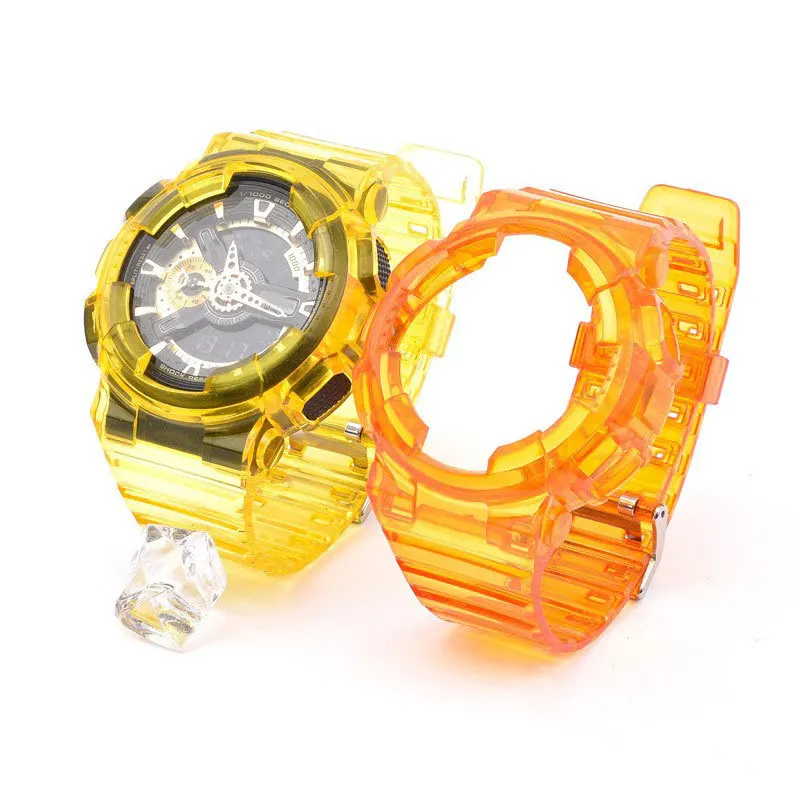 Подходит для Casio GA-110/100/120/140 интегрированный полимерный чехол GAX100/gls100прозрачный модифицированный ремешка GD-100/110/120