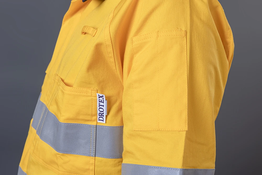 Quilted Cotton Nylon Anti Electric Arc Protective Fire Resistant Workwear Coverall Working Uniform