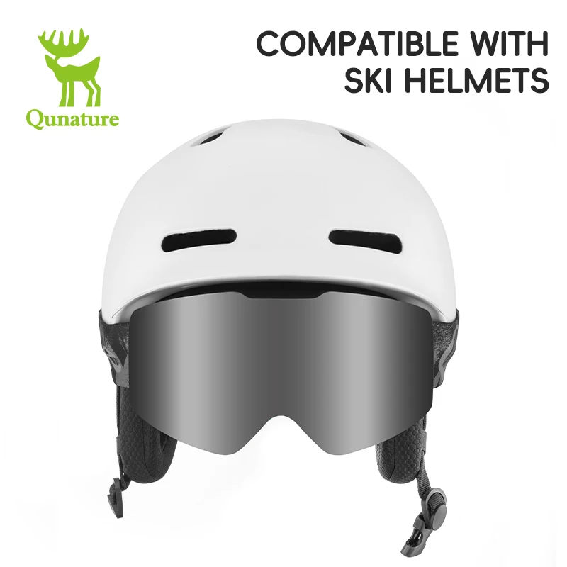 Qunature wholesale designer Adult Anti-fog Unisex Snowboard Goggles Glasses Custom Logo Snow ski goggles polarized