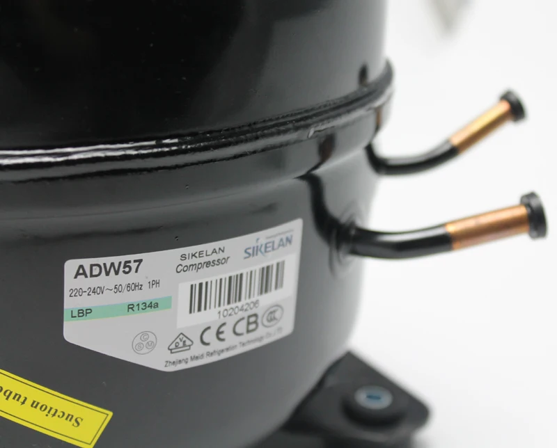 ADW57 refrigeration compressor  220-240v R134A 1/5HP for fridge