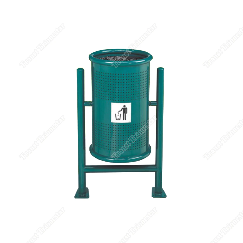 Stand Opening Design Park Galvanized Steel Garbage Bins/Steel Waste Containers
