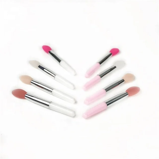  Most popular pink silicone applicator plastic spoon brush tip lip gloss