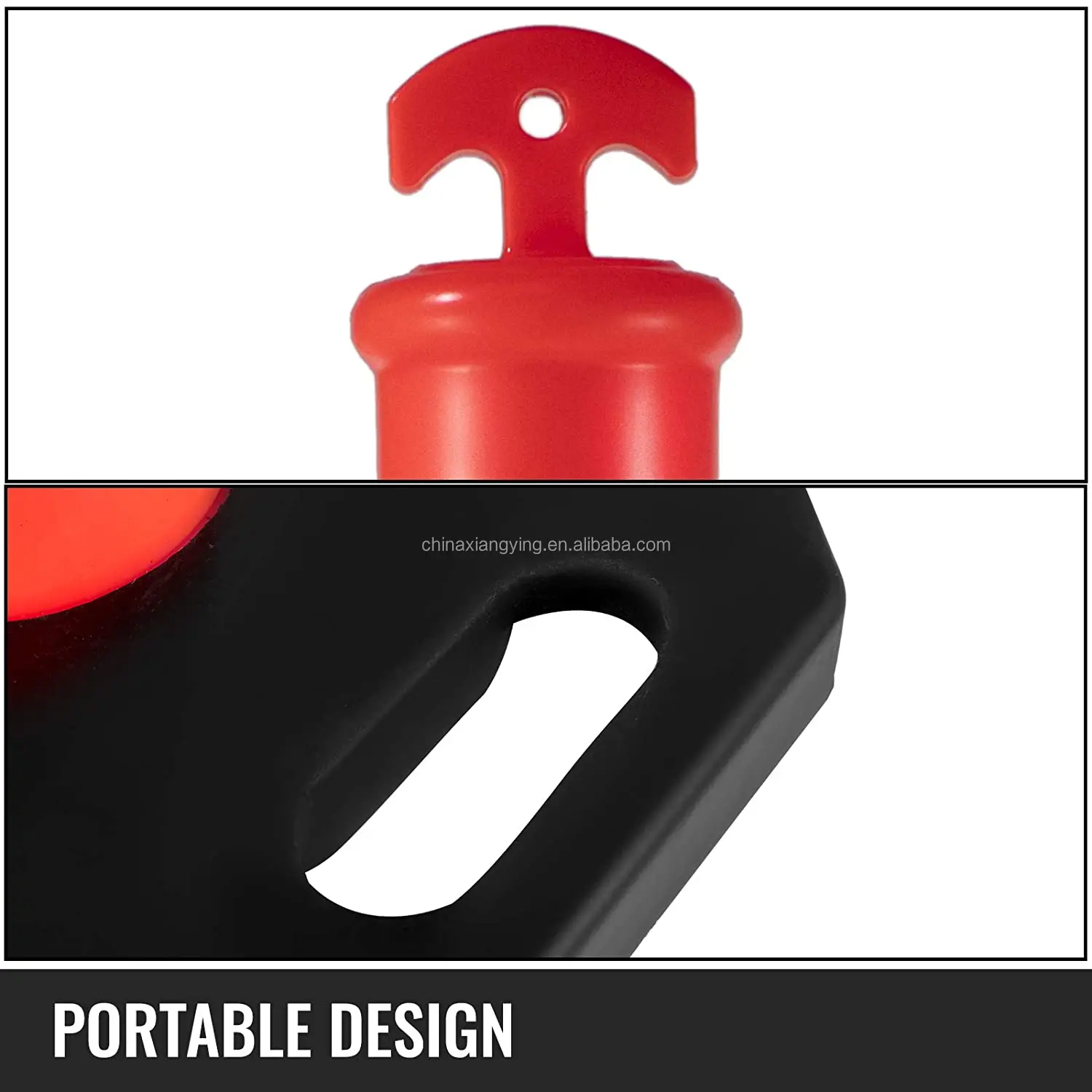 High-Visibility Orange PE Cones - 16 Inch Durable Rubber Base Delineator for Construction and Facility Management