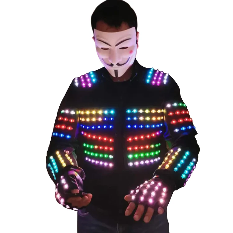 Сценическая и танцевальная одежда с дистанционным управлением светодиодный костюм робота светодиодные костюмы роботов
