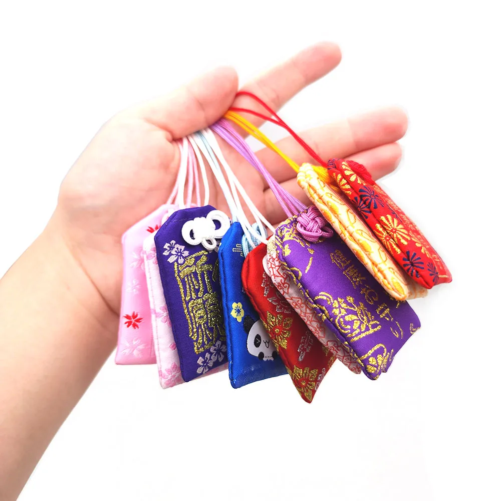 YYX оптом амулет креативный на заказ oMaMori приносит вам удачу желаю молиться тканый аниме японский Omamori со шнурком для подарка