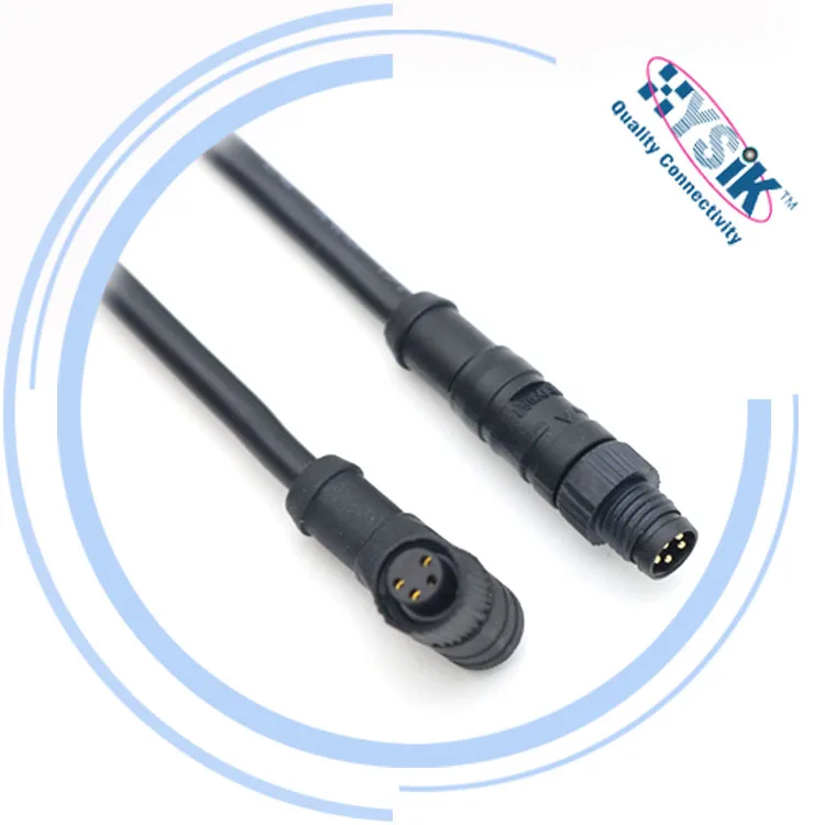 Amphenol LTW M8 8-03BFFM-SR7AXX 3 4 5 6 8 pin female molded right angled plastic cable M8 connector