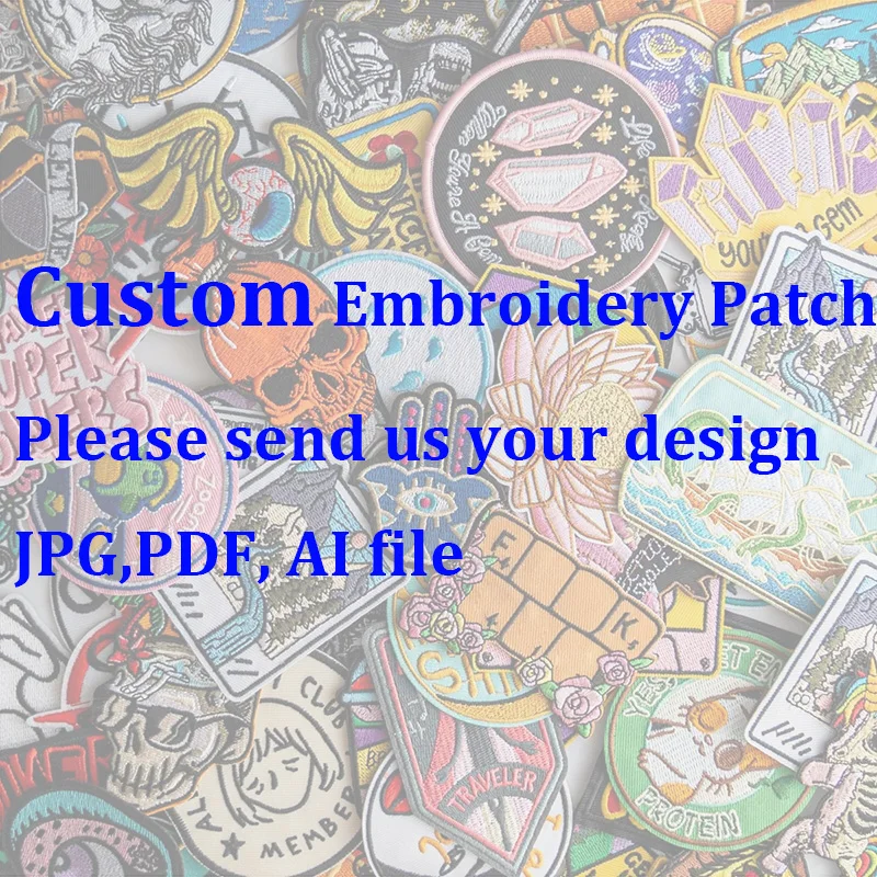 Wholesale Embroidered Patches Hat Garment Embroidery Custom Logo Full Embroidery Patch Badges