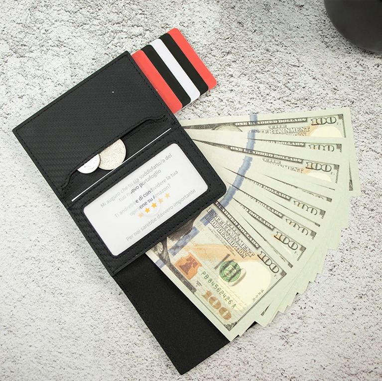 Tarjetero Card holder Wallet Billetera Inteligente Anti-theft Auto RFID Smart Card Holder for Men Carteras