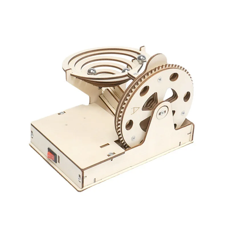DIY Physics Science small experiment electric swing marbles track race marble plank road children STEAM education