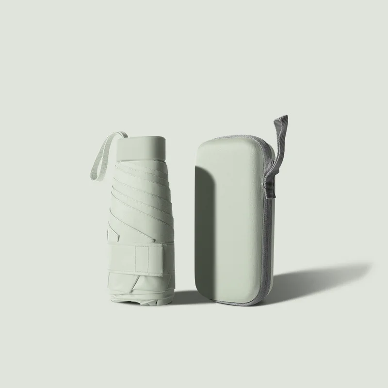 High Quality Folding Umbrellas 19 Inch,6 Ribs Mini Pocket Folding Umbrellas Travel Pongee Contemporary 6 Ribs Gifts Stores 210T