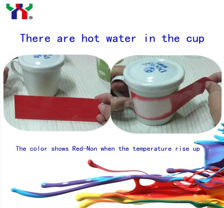 YY Thermochromic ink color shirt Ink color to fading when heated and recolor when cool