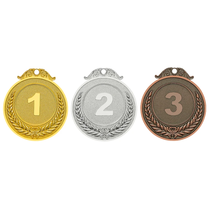 Metal Award Medals Gold Silver Bronze Style For Sports Academics Competition Cheap Sports Medals