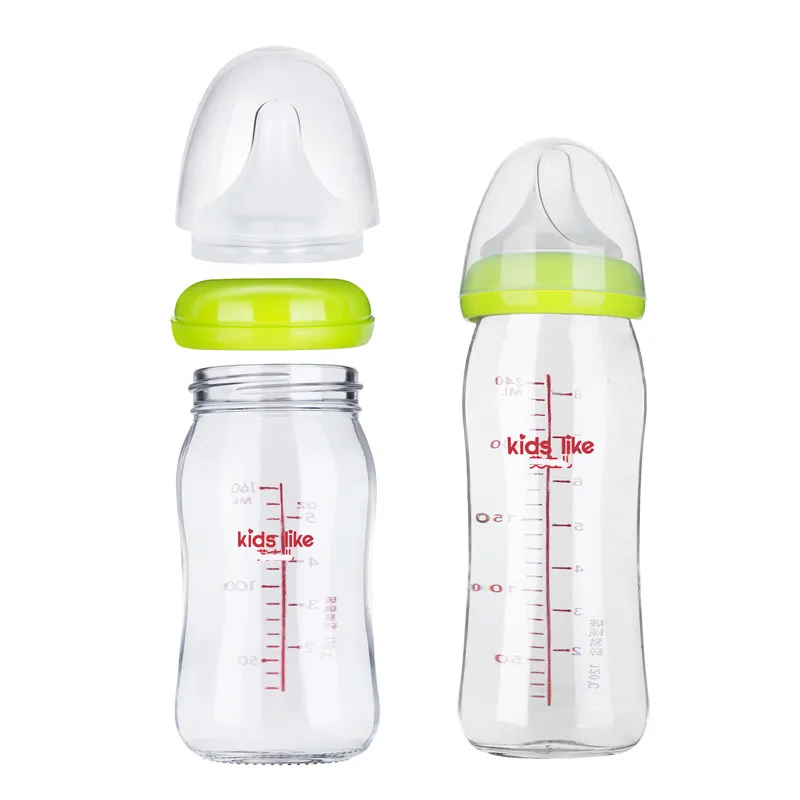 Shanghai Linlang Wholesale Varied Shape  glass water bottle baby bottle feeding bottle