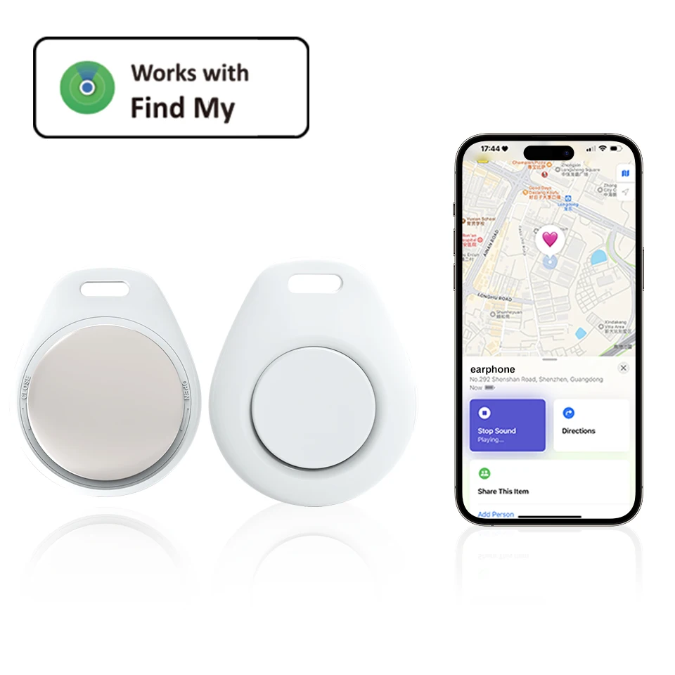 Mini Smart GPS Tracker Locator Phone Finder MFI Anti-Lost Device Position Tracking Compatible Find My Tag