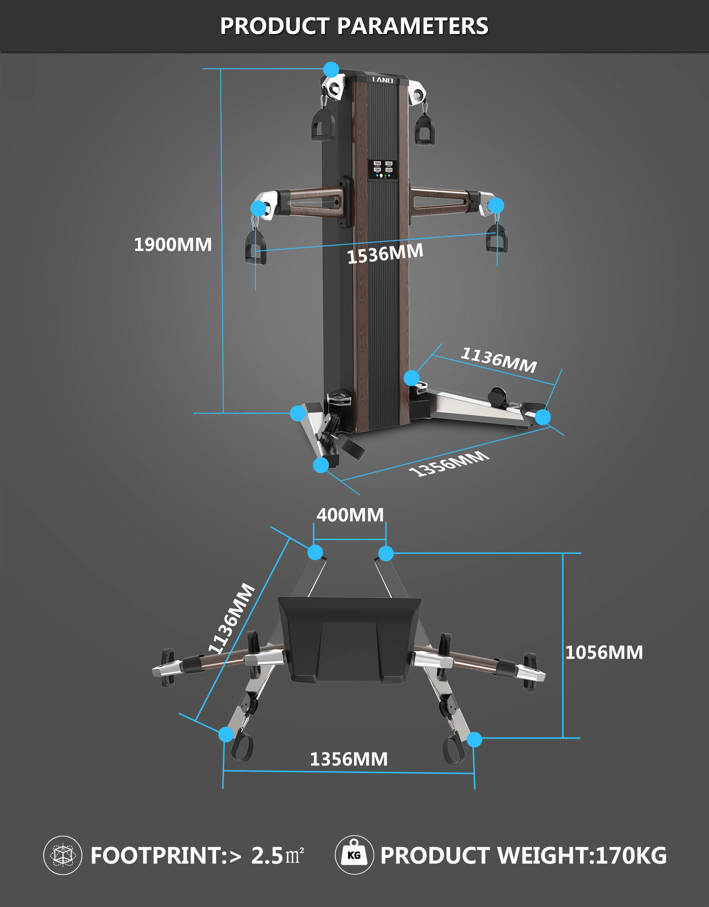  Land Fitness новый дизайн комбинированный тренажер для коммерческого