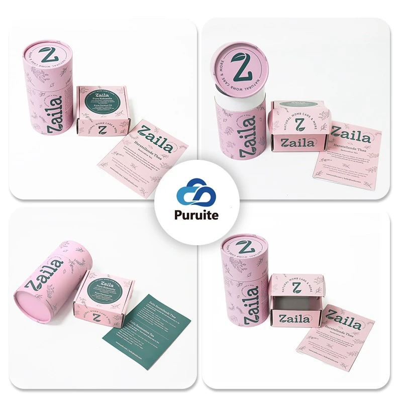 Custom Food Grade Candy Chocolate Cylinder Packaging Box Kraft Paper Tube For Food