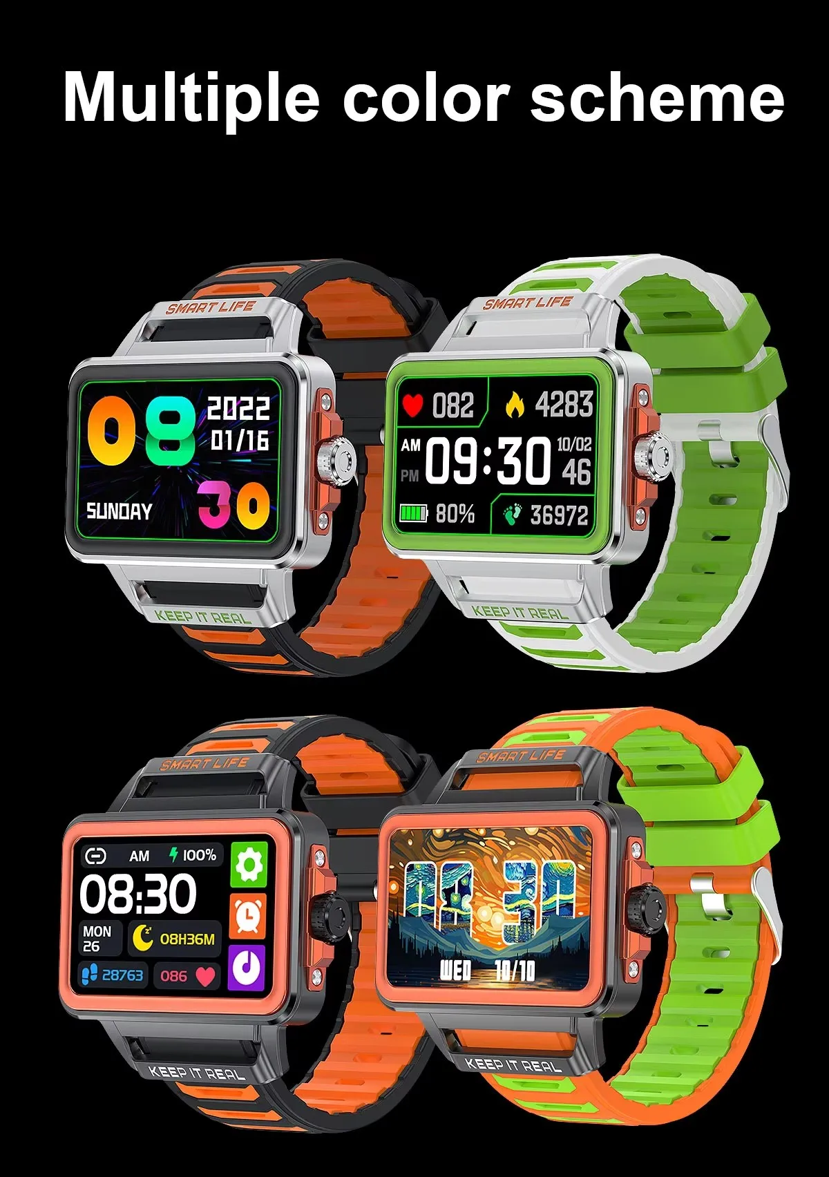 Relojes smart watch 2024 New 1.57 inch Sports Smart watch Step Counting Multi game Monitoring High Quality Heart Rate Smrtwatch