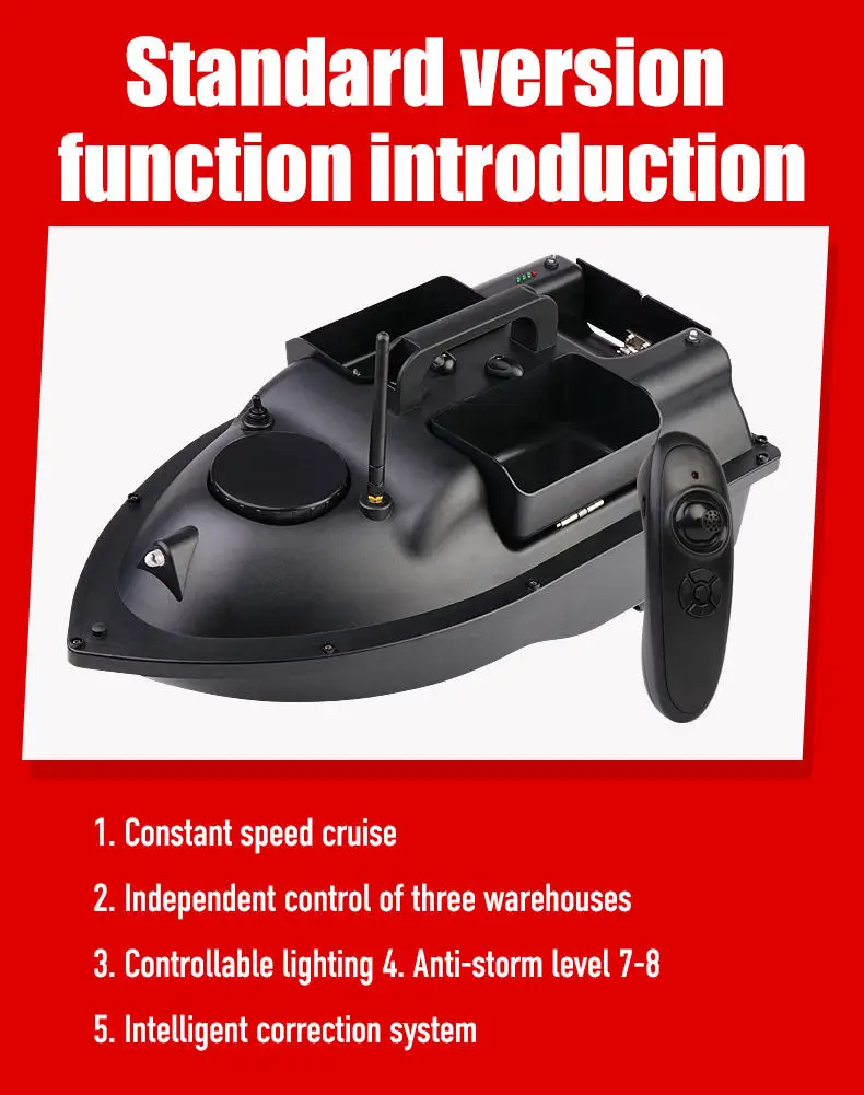 Hot New Carp Fishing Bait Boat Tackle 2kg Loading Rc Bait Boat For Fishing 500m Inflatable Fishing Bait Boat