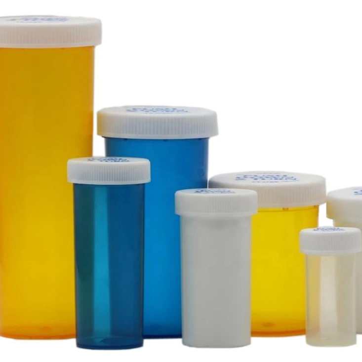 HDPE plastic bottle with CRC cap for medical pill capsule pharmaceutical vitamin biodegradable pill plastic box medecine bottle