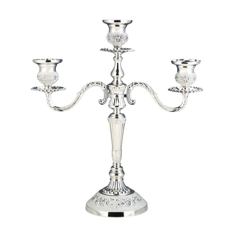 Candlestick Holder Set New Round Iron Cast Metal Gold Wedding Centerpieces Candelabra For Taper