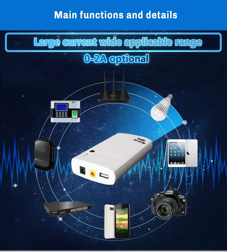 OMIKAI DC MIni Ups для Wi-Fi маршрутизатора Mini мини выход 9v 12v 15v 24v