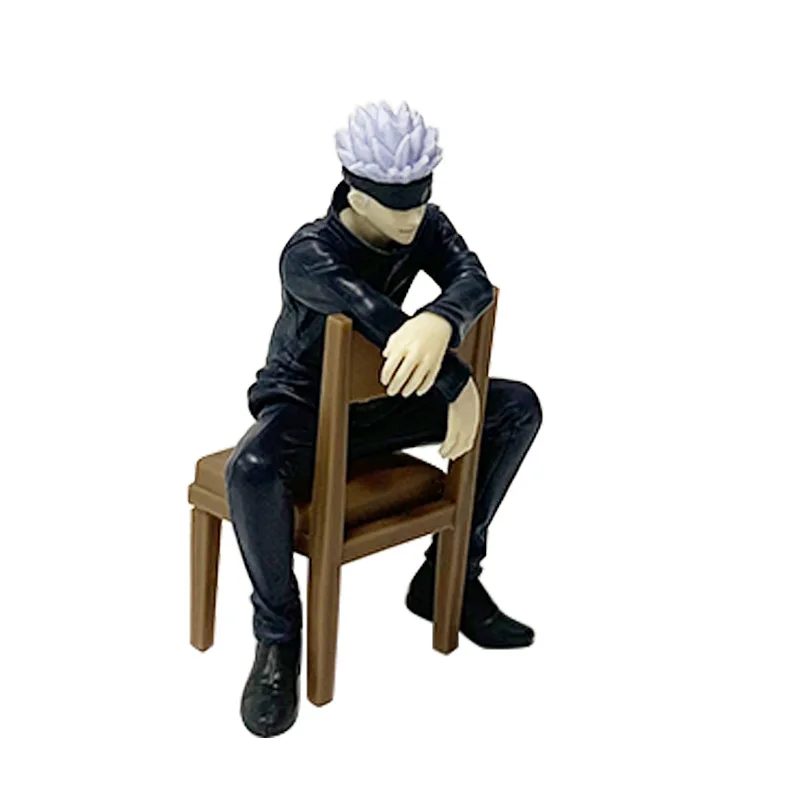 15CM Anime Jujutsu Kaisen Gojo Satoru Sitting Posture Noodles Model Dolls Toy Gift PVC Action Figure