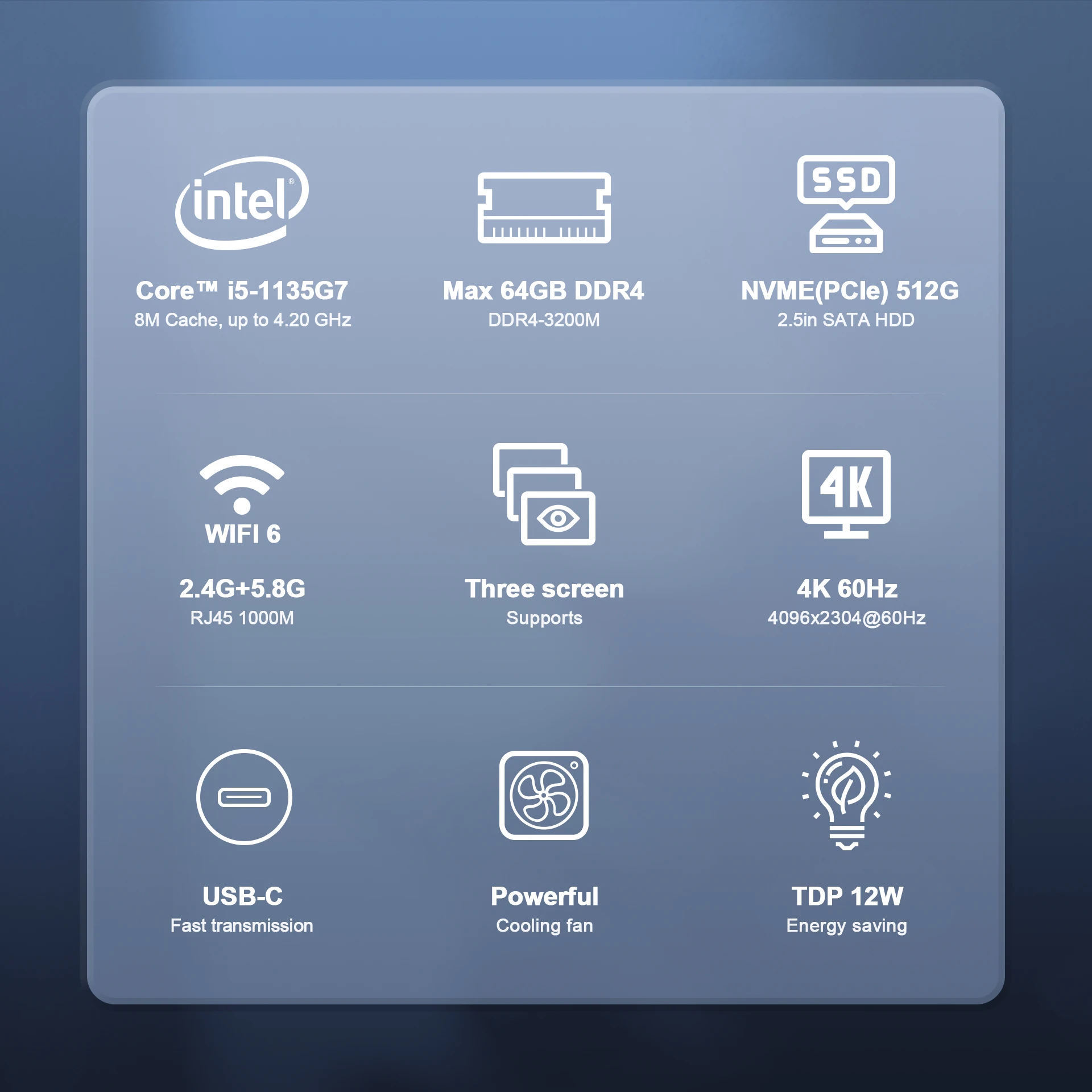 Gaming Computer I5 1135G7 intel Core i5 11th Gen mini pc gaming Win11 WIFI Dual Desktop computer Mini PC  Linux