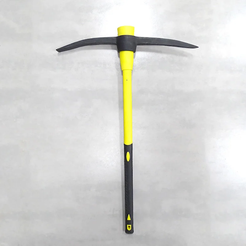 factory hot selling good quality South America South Africa market  railway steel garden Pickaxe with Fiberglass Handle