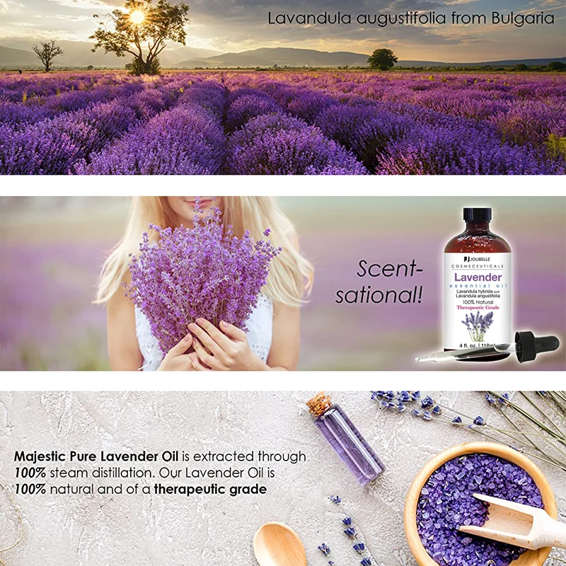 Private Label Pure Essential Oil Therapeutic Grade Premium Quality Blend of Lavender Essential Oil