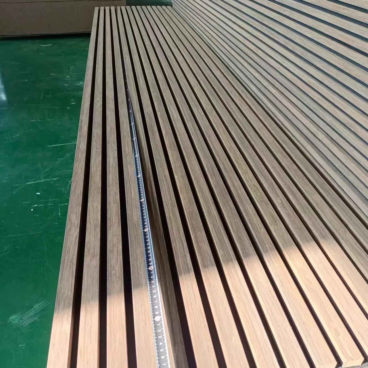 3D Acoustic Panel MDF Oak Veneer/Custom Color Decorative Effect Walnut Office Wall Wood Slat Acoustic Panel Slat Wood Wall Panel