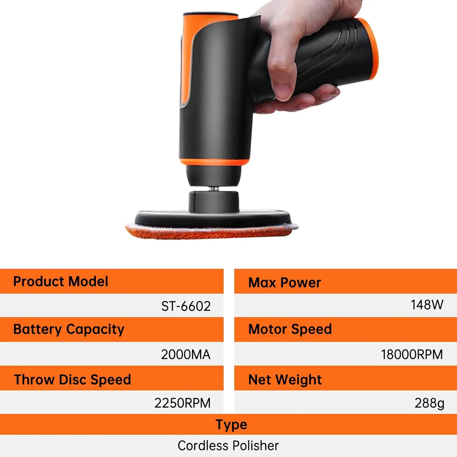 100w Professional Wax-polishing Auto Polishing Tool Car Polisher Polishing Machine Cordless Mini Car Polisher