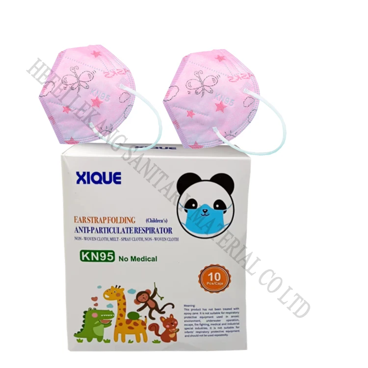 Breathable Disposable Children KN95 Face Mask Folding Mouth Covering 3D  with Valve Protective Mascarilla