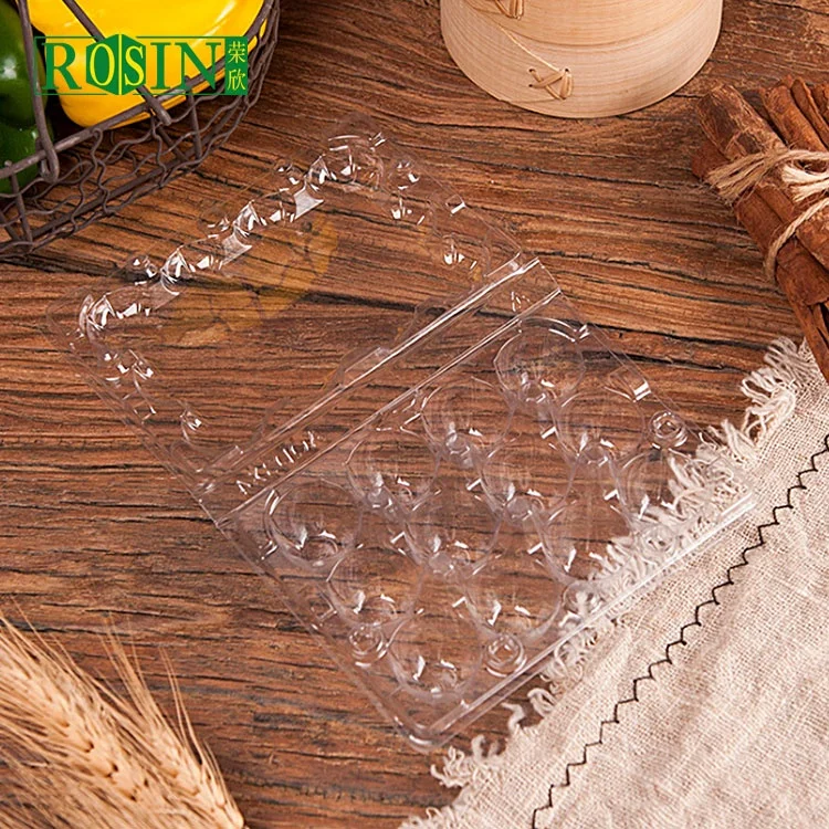 Quail Egg Carton 12 Holes Plastic Egg Tray with Lid Clear Clamshell Disposable Wholesale Pet/pvc Blister Food 14*10.5*3.9cm