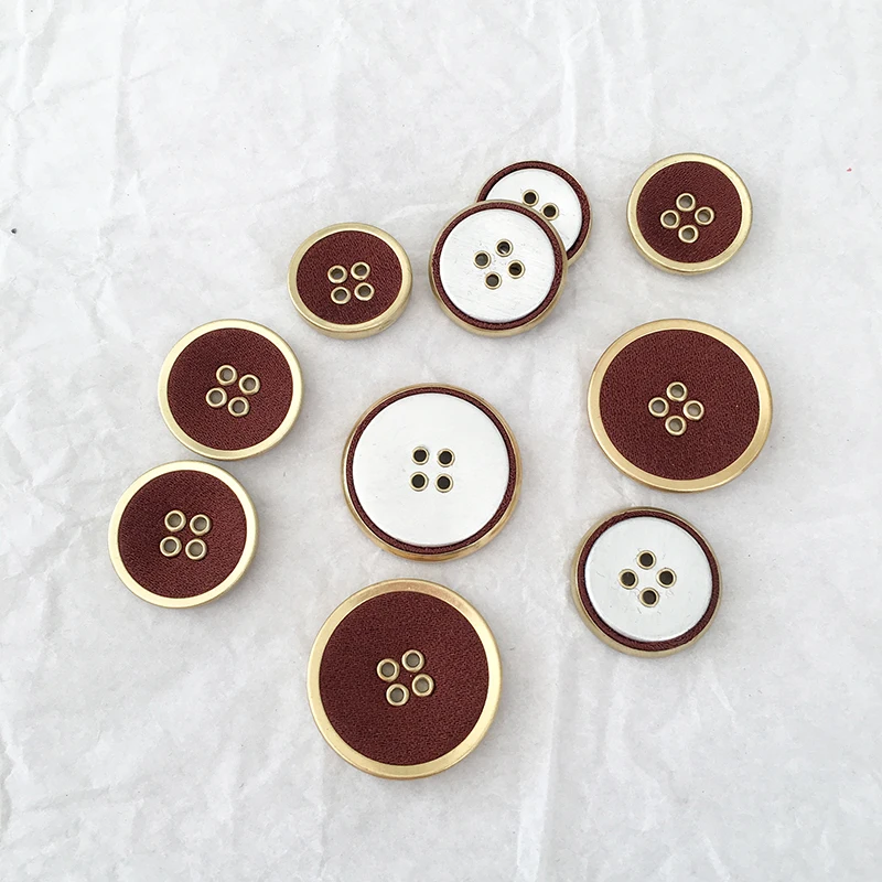 Fashion Garment Accessories Red Color Customized Fabric Covered Sewing Buttons for Clothes