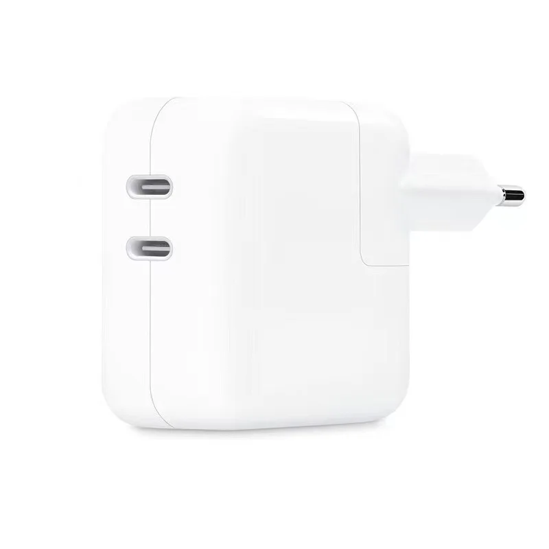 Factory Wholesale Dual port PD 35W Power Adapter USB C Cargador  Fast Charger Travel Portable Adapter  For iPhone for iPad