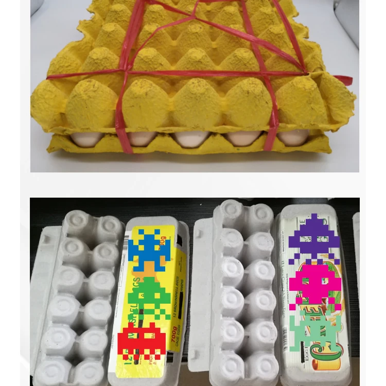 Custom egg storage box eco-friendly carton reusable egg carton paper pulp egg tray