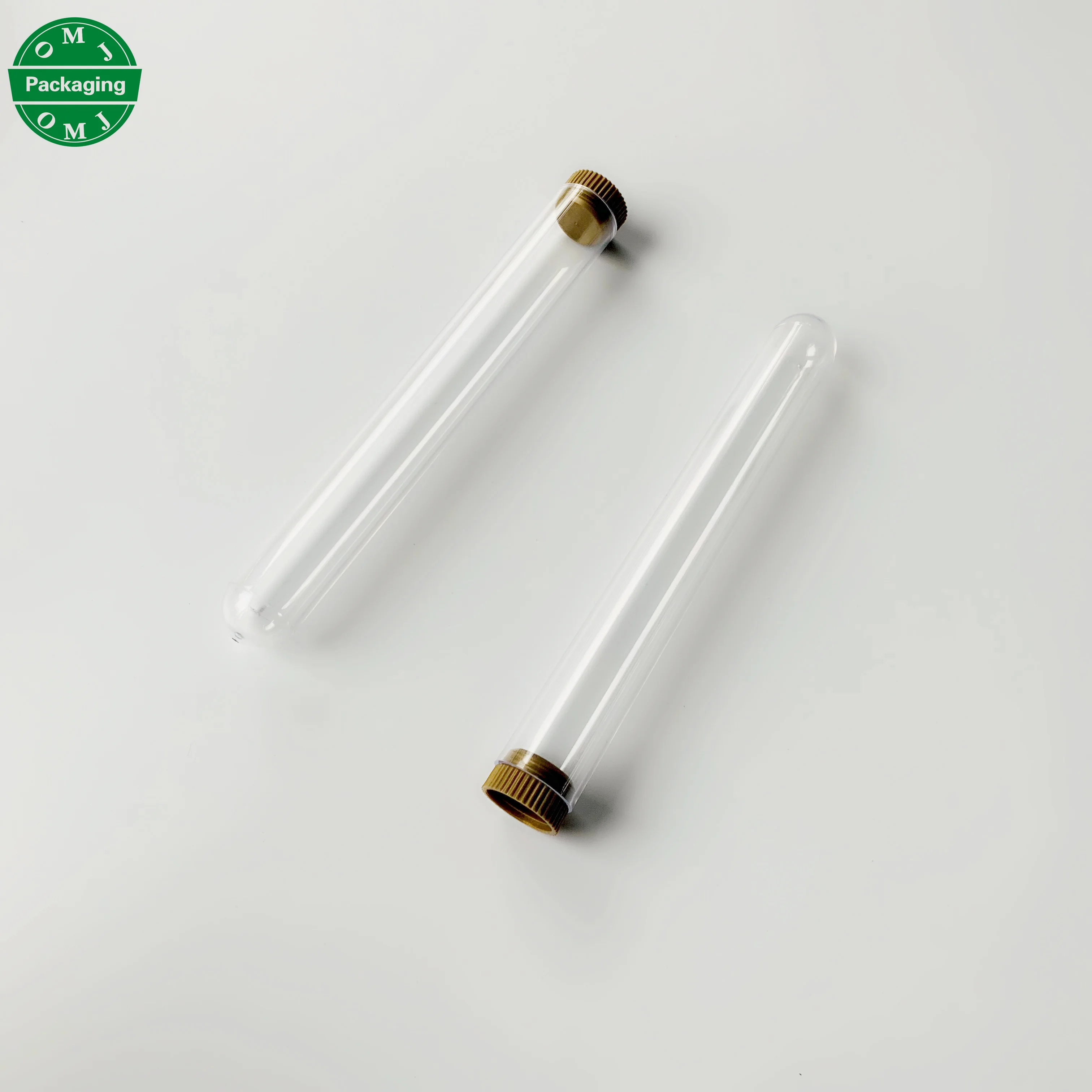 Wholesale Bulk Price 20*150mm glass /plastic cigar tube with plastic lids for storage