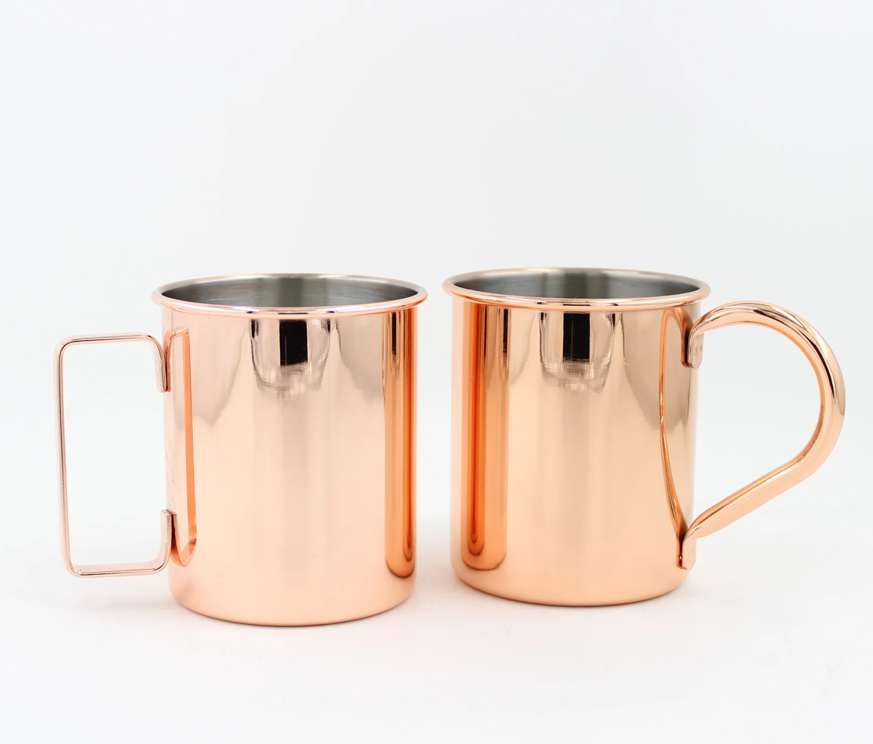 500ml Stainless steel outer copper plated skinny beer cup Moscow mule mug for drinks