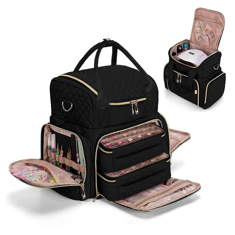 Yuhong Nail Polish Case Nail Lamp Storage Case Beautiful Makeup Bag Cosmetic Storage Bag Nail Polish Set Organizer Bag