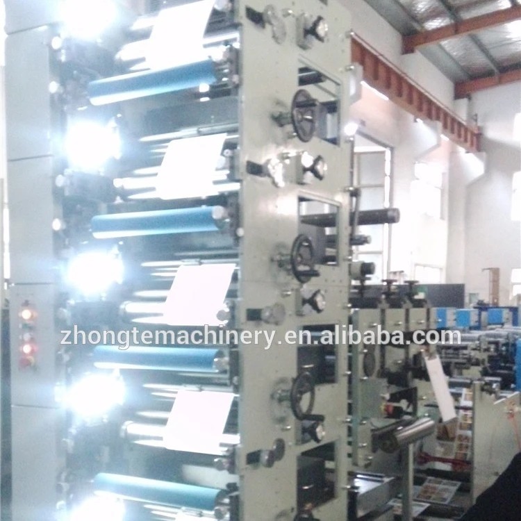hot sale new product stick label 6 color flexo printing machine with die cut