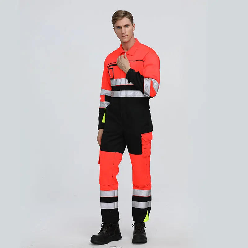 safety work suit coverall with reflector